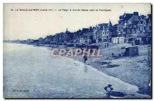 La Baule sur Mer Cartes postales La plage a maree haute vers le Pouliguen