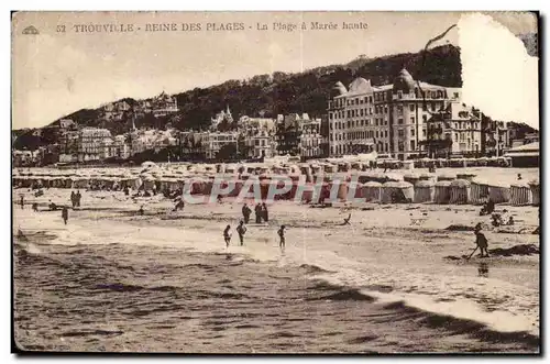 Trouville Reine des plages Cartes postales La plage a maree haute