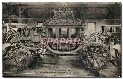 Ansichtskarte AK Versailles La voiture ayant servi au sacre de Charles X