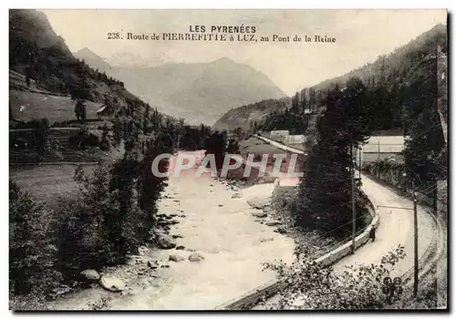 Ansichtskarte AK Route de Pierrefitte a Luz Au pont de la Reine