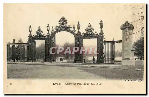 lyon Ansichtskarte AK Grille du parc de la tete d&#39or