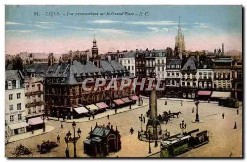 Lille Ansichtskarte AK Vue panoramique sur la grand place