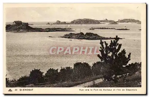 Saint Enogat Ansichtskarte AK Vue vers le fort de Harbour et l&#39ile de Cezembre