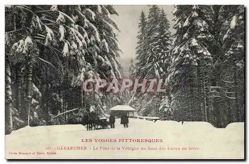 Gerardmer Cartes postales Le pont de la vologne au saut des cuves en hiver