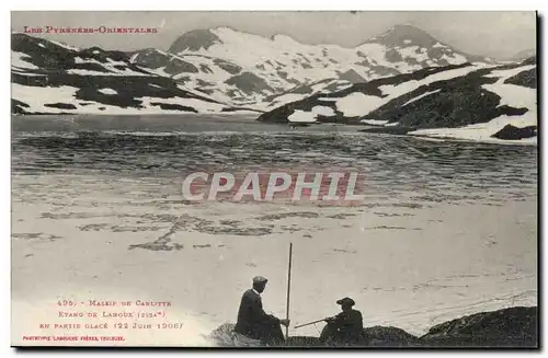 Massif de Carlitte Ansichtskarte AK Etang de Lanoux en partie glace