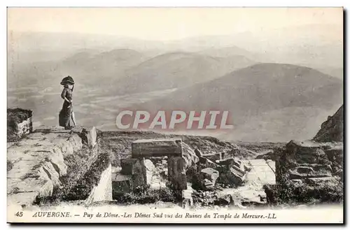 Auvergne Ansichtskarte AK Puy de Dome Les domes sud vu des ruines du temple de Mercure