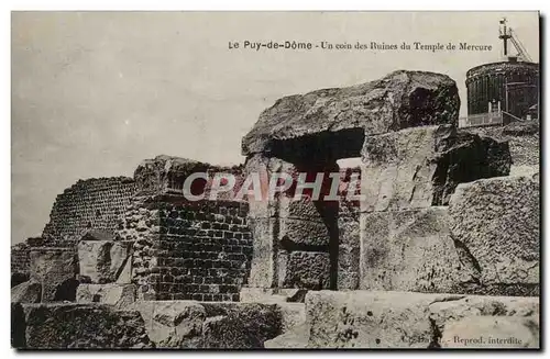 Auvergne Cartes postales Puy de Dome Un coin des ruines du temple de Mercure