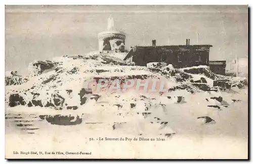 Auvergne Cartes postales Puy de Dome Le sommet en hiver (observatoire)