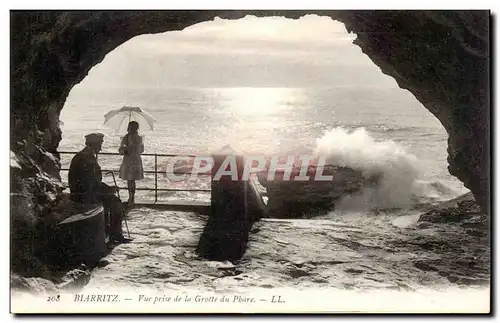 Biarritz Cartes postales Vue prise de la grotte du phare (lighthouse)