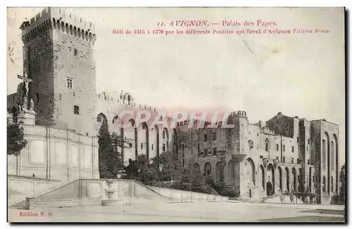 Avignon Cartes postales Palais des papes