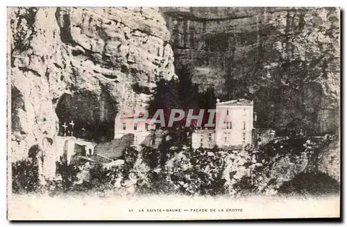 Sainte Baume Cartes postales Facade de la grotte