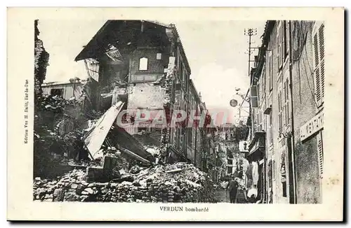 Cartes postales Verdun bombarde