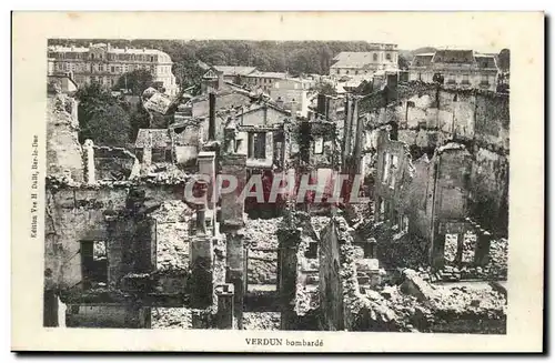 Cartes postales Verdun bombarde