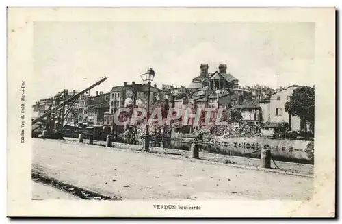 Cartes postales Verdun bombarde