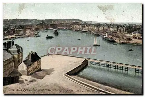 Dieppe Ansichtskarte AK Vue sur l&#39avant port prise des falaises du Pollet