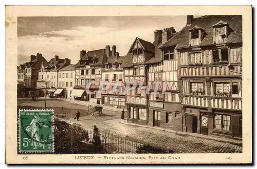 Lisieux Cartes postales Vieilles maisons Rue au char