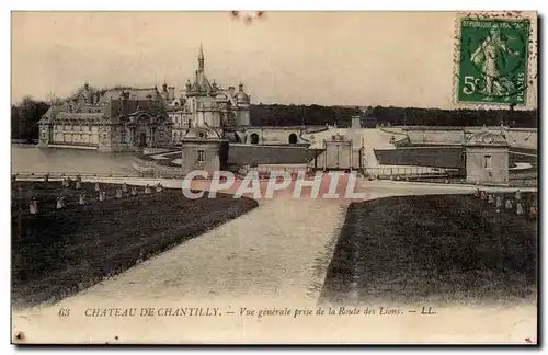 Chateau de Chantilly Ansichtskarte AK Vue generale prise de la route des Lions