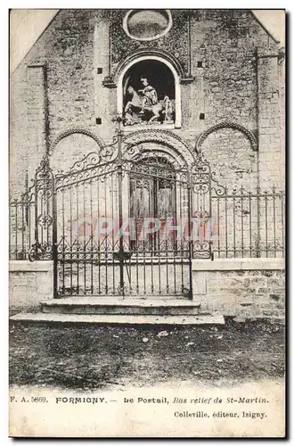 Pormigny - Le Portail - Bas Relief de St Martin - Ansichtskarte AK