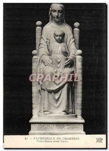 Chartres Ansichtskarte AK CAthedrale Notre Dame sous terre