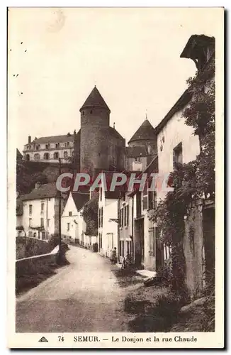 Semur Ansichtskarte AK Le donjon et la rue chaude