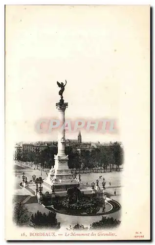 Bordeaux Cartes postales Le monument des Girondins