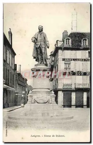 Langres Cartes postales Statue de Diderot