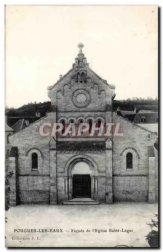 Pougues les Eaux Cartes postales Facade de l&#39eglise Saint Leger