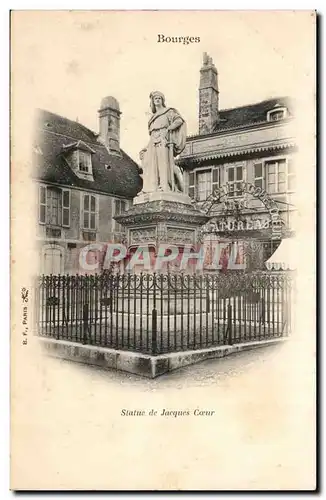 Bourges Cartes postales Statue de Jacques coeur