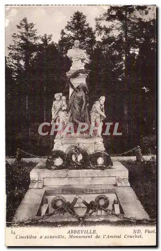 Abbeville Cartes postales Cimetiere d&#39Aubeville Monument de l&#39amiral Courbet