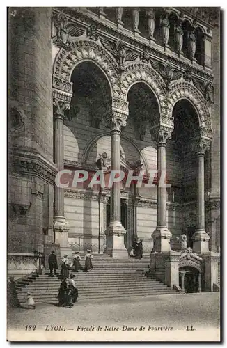 Lyon Cartes postales FAcade de Notre DAme de Fourviere