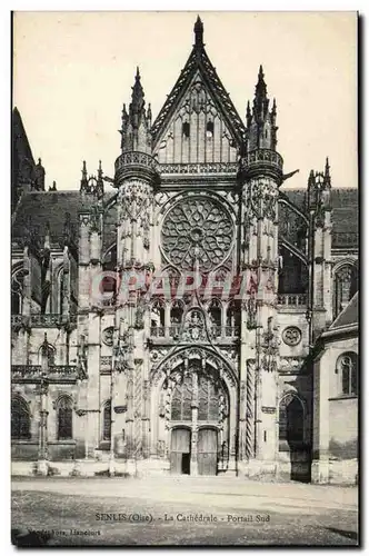 Ansichtskarte AK Senlis La cathedrale Portail sud