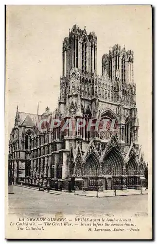 Ansichtskarte AK Reims avant le bombardement La cathedrale