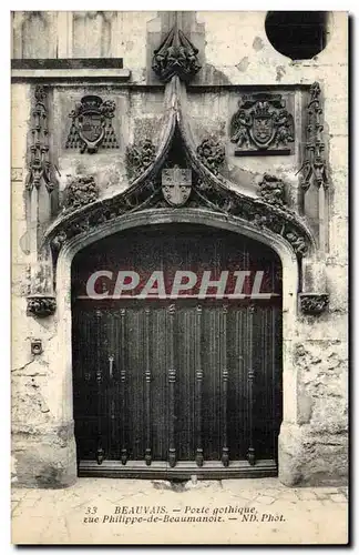 Cartes postales Beauvais Porte gothique Rue Philippe de Beaumanoir