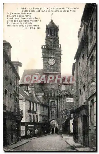 Cartes postales Vire La porte clocher du 15eme Cette porte est l&#39ancienne entree de la ville