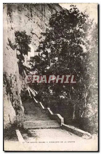 La Sainte Baume - Escaliers de la Grotte - Ansichtskarte AK