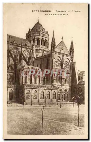 Cartes postales Strasbourg coupole et portail de la cathedrale