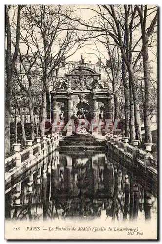 Cartes postales Paris La fontaine de Medicis Jardin du Luxembourg