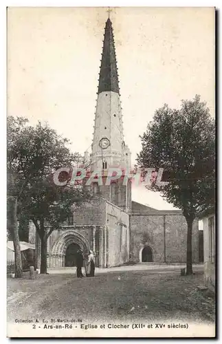 Cartes postales Ars en Re Eglise et clocher