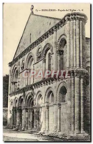 Cartes postales Surgeres Facade de l&#39eglise