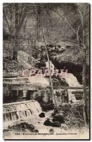 Ansichtskarte AK Environs de Besancon Cascade d&#39Arcier