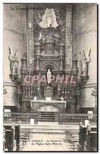 Cartes postales Nancy Le fond de l&#39abbaye de l&#39eglise Saint Mansuy