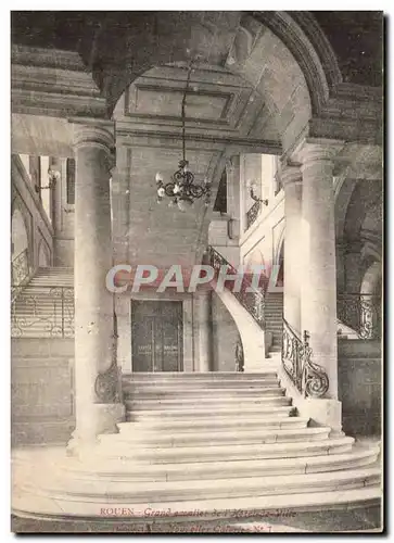 Ansichtskarte AK Rouen Grand escalier de l&#39hotel de ville