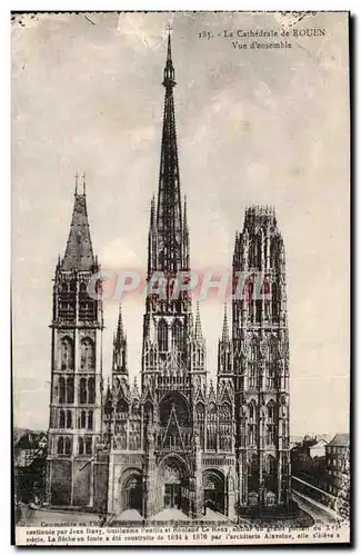 Cartes postales Rouen La cathedrale Vue d&#39ensemble