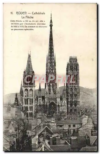 Cartes postales Rouen Cathedrale La fleche