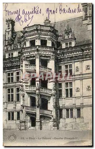 Cartes postales Blois Le chateau Escalier Francois 1er