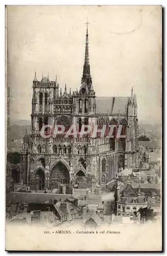 Cartes postales Amiens Cathedrale a vol d'oiseau