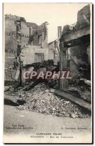 Soissons - Guerre 1914 1915 - Rue du Commerce - Cartes postales