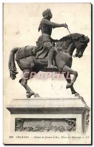 Orleans Ansichtskarte AK Statue de Jeanne d&#39arc Place du Martroy