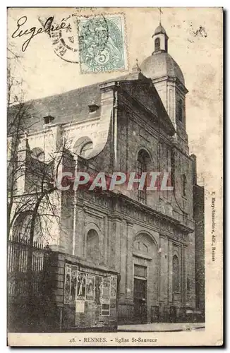 Rennes Cartes postales Eglise St sauveur