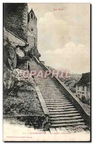 Le Lot Ansichtskarte AK Rocamadour Le grand escalier